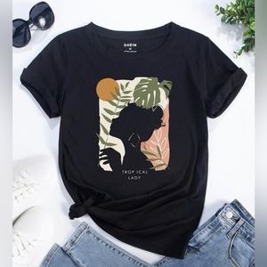 3 items for $10 Women’s tropical lady print tee